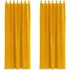 Užtemdymo užuolaidos 2 pcs Garučių geltona 140 x 245 cm Aksomas