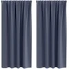 Užuolaidos su žiedais, blokuojančios šviesą 2 pcs Antracitas