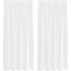 Voile Užuolaida 2 pcs Balta 175 x 140 cm Poliesteris