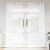Voile Užuolaida 2 pcs Balta 225 x 140 cm Poliesteris