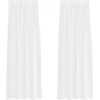Voile Užuolaida 2 pcs Balta 245 x 140 cm Poliesteris