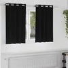 Užuolaidos su žiedais, blokuojančios šviesą 2 pcs Juoda