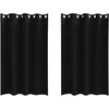 Užuolaidos su žiedais, blokuojančios šviesą 2 pcs Juoda