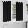 Užuolaidos su žiedais, blokuojančios šviesą 2 pcs Juoda