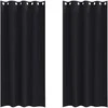 Užuolaidos su žiedais, blokuojančios šviesą 2 pcs Juoda
