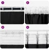 Užuolaidos su žiedais, blokuojančios šviesą 2 pcs Juoda
