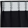 Užuolaidos su žiedais, blokuojančios šviesą 2 pcs Juoda
