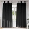 Užuolaidos su žiedais, blokuojančios šviesą 2 pcs Juoda