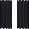 Užuolaidos su žiedais, blokuojančios šviesą 2 pcs Juoda