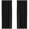 Užuolaidos su žiedais, blokuojančios šviesą 2 pcs Juoda