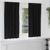 Užuolaidos su žiedais, blokuojančios šviesą 2 pcs Juoda