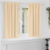 Užuolaidos su žiedais, blokuojančios šviesą 2 pcs Kreminė