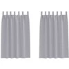 Užuolaidos su žiedais, blokuojančios šviesą 2 pcs Metalo pilka