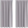Užuolaidos su žiedais, blokuojančios šviesą 2 pcs Metalo pilka