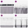 Užuolaidos su žiedais, blokuojančios šviesą 2 pcs Metalo pilka