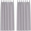 Užuolaidos su žiedais, blokuojančios šviesą 2 pcs Metalo pilka