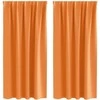 Užuolaidos su žiedais, blokuojančios šviesą 2 pcs Oranžinė