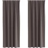 Užuolaidos su žiedais, blokuojančios šviesą 2 pcs Tamsiai rudas