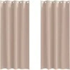 Užuolaidos su žiedais, blokuojančios šviesą 2 pcs Taupe