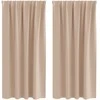 Užuolaidos su žiedais, blokuojančios šviesą 2 pcs Taupe