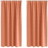 Užuolaidos su žiedais, blokuojančios šviesą 2 pcs Terakotos