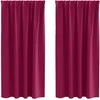 Užuolaidos su žiedais, blokuojančios šviesą 2 pcs Vyno raudona