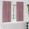Užtemdymo užuolaidos 2 pcs Tamsiai rožinė 140 x 175 cm Aksomas