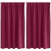 Užuolaidos su žiedais, blokuojančios šviesą 2 pcs Vyno raudona