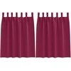Užuolaidos su žiedais, blokuojančios šviesą 2 pcs Vyno raudona