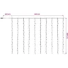 Užuolaidų girlianda 200 LED Šalta balta 300 x 200 cm