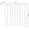 Užuolaidų girlianda Skaidrus 300 x 300 cm PVC 300 LED