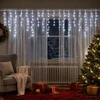 Užuolaidų girliandos 798 LED Šalta balta 2000 x 72 cm