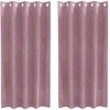 Užtemdymo užuolaidos 2 pcs Tamsiai rožinė 140 x 175 cm Aksomas