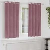 Užtemdymo užuolaidos 2 pcs Tamsiai rožinė 140 x 175 cm Aksomas