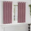 Užtemdymo užuolaidos 2 pcs Tamsiai rožinė 140 x 175 cm Aksomas