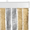 Vabzdžių Užuolaida iš Chenille Pilka ir smėlinė 100 x 230 cm
