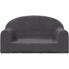 Vaikiška dvivietė sofa, antracito spalvos, minkštas pliušas
