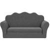 Vaikiška dvivietė sofa-lova, antracito, minkštas pliušas