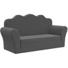 Vaikiška dvivietė sofa-lova, antracito, minkštas pliušas