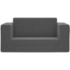 Vaikiška dvivietė sofa-lova, antracito, minkštas pliušas