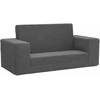 Vaikiška dvivietė sofa-lova, antracito, minkštas pliušas