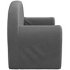 Vaikiška dvivietė sofa-lova, antracito, minkštas pliušas
