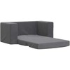 Vaikiška dvivietė sofa-lova, antracito, minkštas pliušas