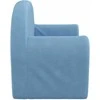 Vaikiška dvivietė sofa-lova, mėlynos spalvos, minkštas pliušas