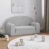 Vaikiška dvivietė sofa-lova, šviesiai pilka, minkštas pliušas