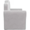 Vaikiška dvivietė sofa-lova, šviesiai pilka, minkštas pliušas