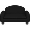 Vaikiška sofa, juodos spalvos, 50x40x30 cm, audinys