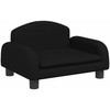 Vaikiška sofa, juodos spalvos, 50x40x30 cm, audinys
