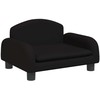 Vaikiška sofa, juodos spalvos, 50x40x30 cm, audinys