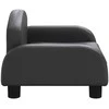 Vaikiška sofa, juodos spalvos, 50x40x30 cm, dirbtinė oda